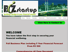 Tablet Screenshot of bizstartup.co.za